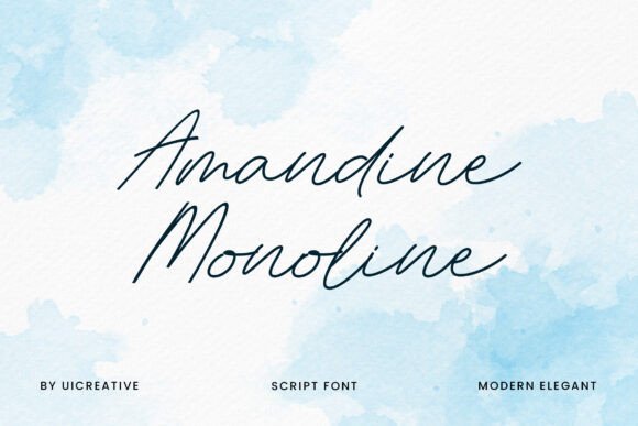 Amandine Monoline: A Modern Script for Elegant Branding