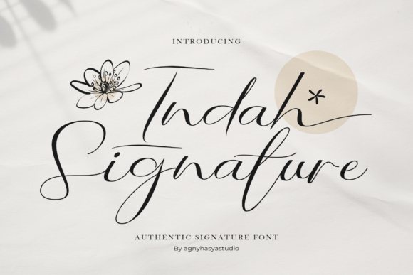 Indah Signature: Elevate Your Designs with Elegant Script