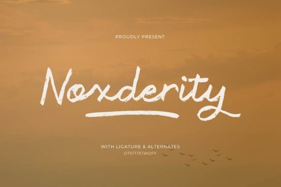 Noxderity: Elevate Your Design with a Stylish Brush Script
