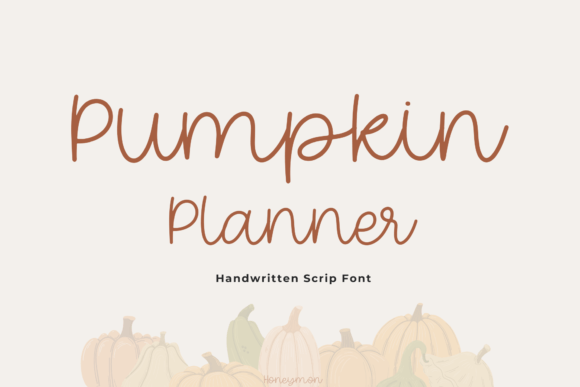 Pumpkin Planner: A Cozy Handwritten Font for Autumn Designs
