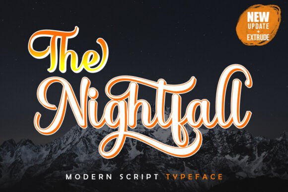 The Nightfall Typeface: A Bold Fusion of Elegance and Vintage Charm